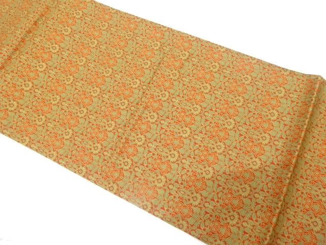 JAPANESE KIMONO / FUKURO OBI / SILK / WOVEN FLORAL SARASA